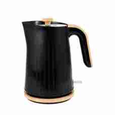George Home Black And Wood Textured Scandi Fast Boil Kettle 1.7L