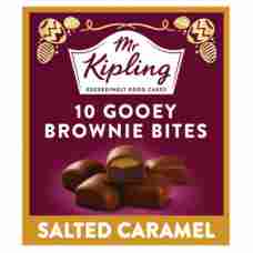 Mr Kipling 10 Gooey Brownie Bites Salted Caramel (15g x 10)