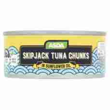ASDA Skipjack Tuna Chunks in Sunflower Oil 145g