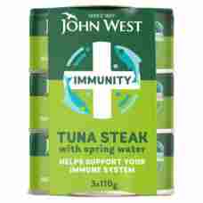 John West IMMUNITY No Drain Tuna Steak with Springwater