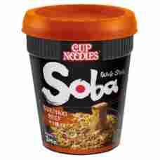 Nissin Soba Sukiyaki Beef Instant Wok Style Noodles Pot