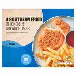 ASDA 4 Southern Fried Chicken in Breadcrumbs 380g