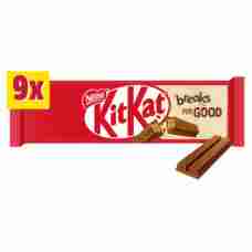 Kit Kat 2 Finger Milk Chocolate Biscuit Bar, 9 Pack