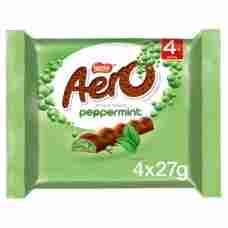 Aero Bubbly Peppermint Mint Chocolate Bars Multipack