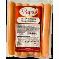 Papa - Extra Chicken Frankfurters 250g / Crenwursti Cu Pui Extra