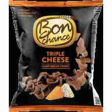 Bon Chance - Dark Bread Crisps with Triple Cheese 120g