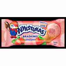 Nykstukas - Strawberry Ice Cream with Strawberries in Wafer Cup 130ml
