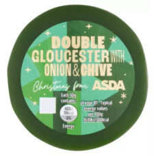 ASDA Double Gloucester with Onion and Chive 90g