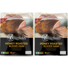 Bearfields Honey Roasted Sliced Ham, 2 x 450g (900g)