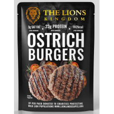 The Lions Kingdom Ostrich Burgers 10pc x 120g  (1.2kg)  FROZEN