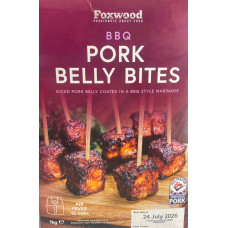 Foxwood BBQ Pork Belly Bites 1kg  FROZEN