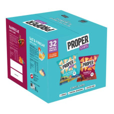 Proper Chips BBQ and Salt and Vinegar Mixed Case, 32 x 14g