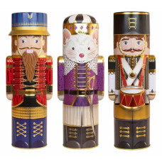 Silver Crane Christmas Nutcracker Fudge Tin in Three Colours, 300g