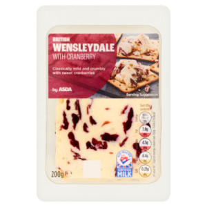 ASDA British Wensleydale With Cranberry Cheese 200g