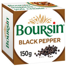 Boursin Black Pepper Soft French Cream Cheese 150g