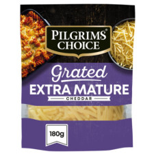 Pilgrims Choice Grated Extra Mature Cheddar 180g