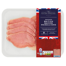 ASDA Extra Special 8 Smoked British Bacon Medallions