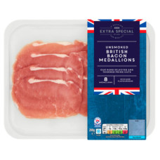 ASDA Extra Special 8 Unsmoked British Bacon Medallions