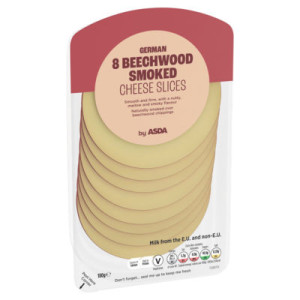 ASDA German 8 Beechwood Smoked Cheese Slices
