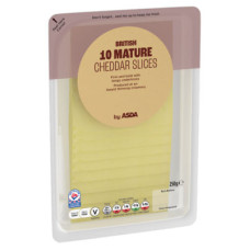 ASDA British 10 Mature Cheddar Cheese Slices