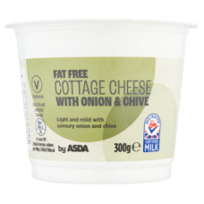 ASDA Fat Free Cottage Cheese With Onion & Chive 300g