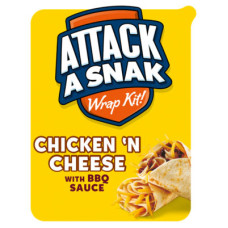 Attack A Snak Chicken 'n Cheese Wrap Kit with BBQ Sauce