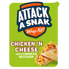 Attack A Snak Chicken 'n Cheese Wrap Kit with Tomato Ketchup