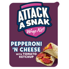 Attack A Snak Pepperoni N'Cheese Wrap Kit with Tomato Ketchup