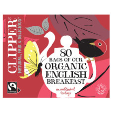 Clipper Fairtrade 80 Organic English Breakfast Bags 232g