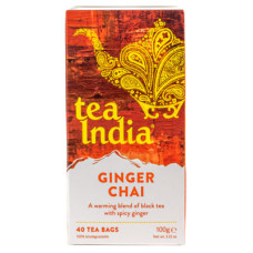 Tea India 40 Tea Bags Ginger Chai 100g