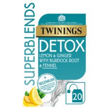 Twinings Superblends Detox with Lemon, Ginger and Fennel, 20 Tea Bags