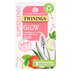 Twinings Superblends Glow with Strawberry, Cucumber and Green Tea, 20 Tea Bags