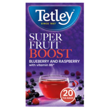 Tetley Super Fruits Boost Blueberry & Raspberry 20 Tea Bags