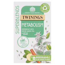 Twinings Superblends Metabolism Peppermint with Spiced Green Tea & Nettle 20 Tea Bags
