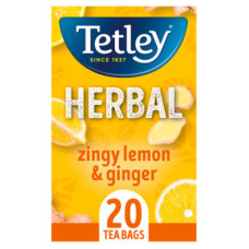 Tetley Herbal Zingy Lemon & Ginger Tea Bags x20