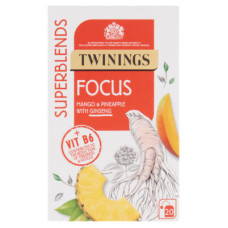 Twinings Superblends Focus Mango & Pineapple with Ginseng 20 Tea Bags 30g