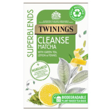 Twinings Superblends Cleanse Matcha 20 Plant-Based Tea Bags 40g