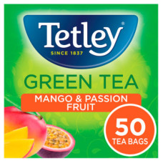 Tetley Green Tea Mango & Passionfruit x50