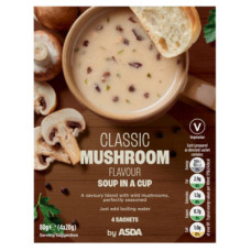 ASDA Classic Mushroom Flavour Soup in a Cup 4 x 20g (80g)