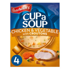 Batchelors Cup a Soup Chicken & Vegetable with Croutons 4 Instant Soup Sachets