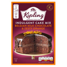 Mr Kipling Signature Collection Indulgent Cake Mix Belgian Milk Chocolate & Zesty Orange 416g
