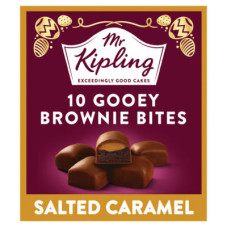 Mr Kipling 10 Gooey Brownie Bites Salted Caramel (15g x 10)