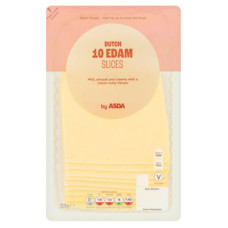 ASDA Dutch 10 Edam Cheese Slices 250g