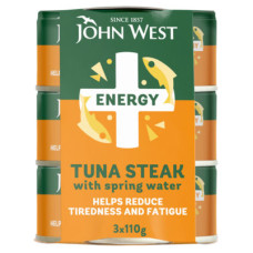 John West ENERGY No Drain Tuna Steak with Springwater