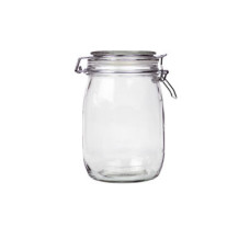 George Home Clear Glass Clip Lid Canister