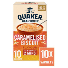 Quaker Caramelised Biscuit Porridge Sachets 10 x 33.4g