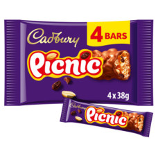 Cadbury Picnic Chocolate Bar 4 Pack 4x38g