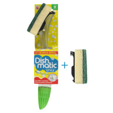 Dishmatic Style Fillable Washing Up Handle and Bonus Refill