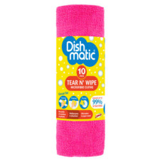 Dishmatic 10 Tear N' Wipe Microfibre Cloths