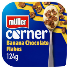 Muller Corner Banana Yogurt with Chocolate Flakes 124g